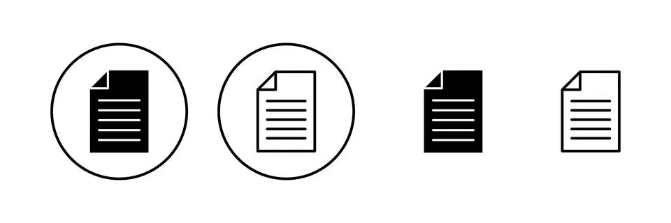 Document icon vector. Paper sign and symbol. File Icon Stock Illustration