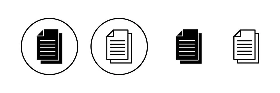 Document icon vector. Paper sign and symbol. File Icon 库存插图
