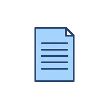 Document icon vector. Paper sign and symbol. File Icon Illustrazione stock