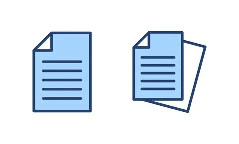 Document icon vector. Paper sign and symbol. File Icon Stock Illustration