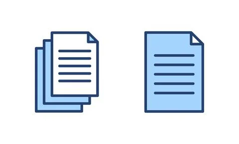 Document icon vector. Paper sign and symbol. File Icon Stockillustratie