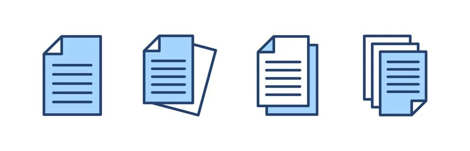 Document icon vector. Paper sign and symbol. File Icon Stock Illustration