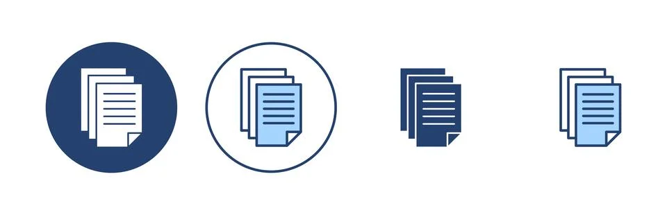 Document icon vector. Paper sign and symbol. File Icon 库存插图