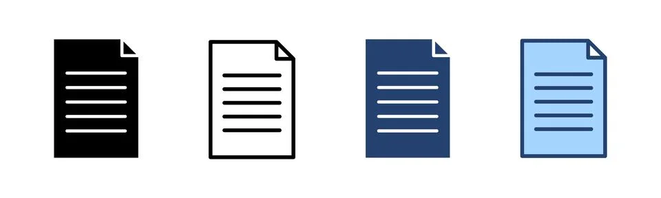 Document icon vector. Paper sign and symbol. File Icon Stockillustratie