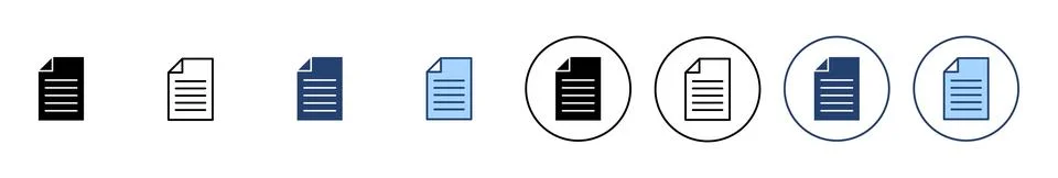 Document icon vector. Paper sign and symbol. File Icon Stock Illustration