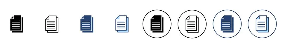 Document icon vector. Paper sign and symbol. File Icon Stock Illustration