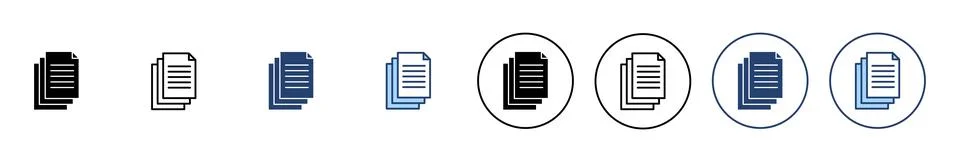 Document icon vector. Paper sign and symbol. File Icon Stock Illustration