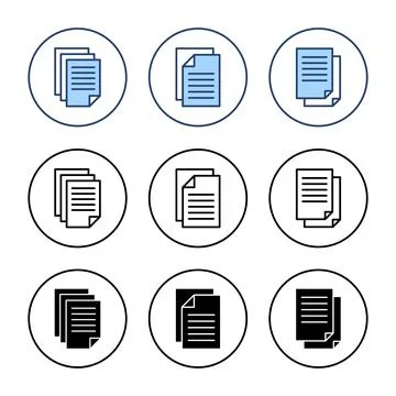 Document icon vector. Paper sign and symbol. File Icon Stock Illustration
