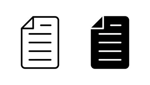 Document icon vector. Paper sign and symbol. File Icon Stock Illustration