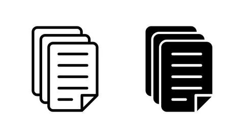 Document icon vector. Paper sign and symbol. File Icon Stock Illustration