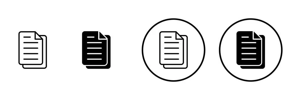 Document icon vector. Paper sign and symbol. File Icon 库存插图