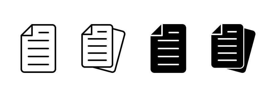 Document icon vector. Paper sign and symbol. File Icon 库存插图