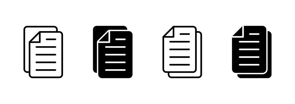 Document icon vector. Paper sign and symbol. File Icon 库存插图