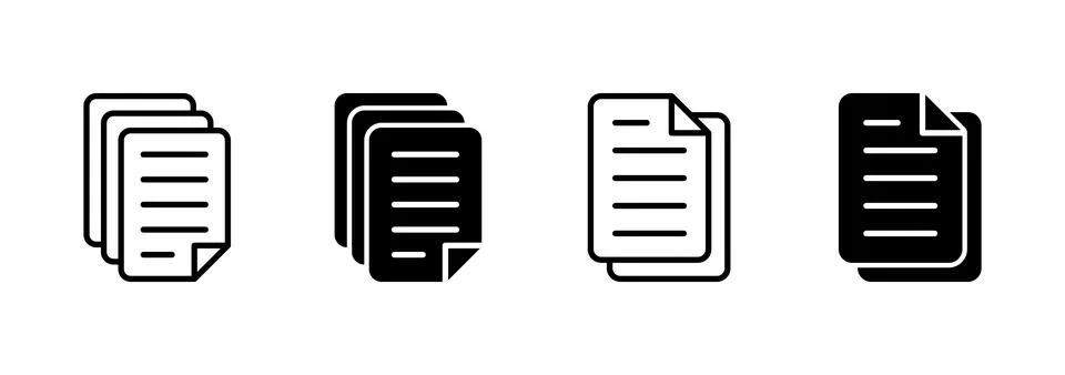 Document icon vector. Paper sign and symbol. File Icon Stock Illustration
