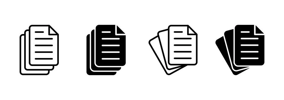 Document icon vector. Paper sign and symbol. File Icon Stock Illustration