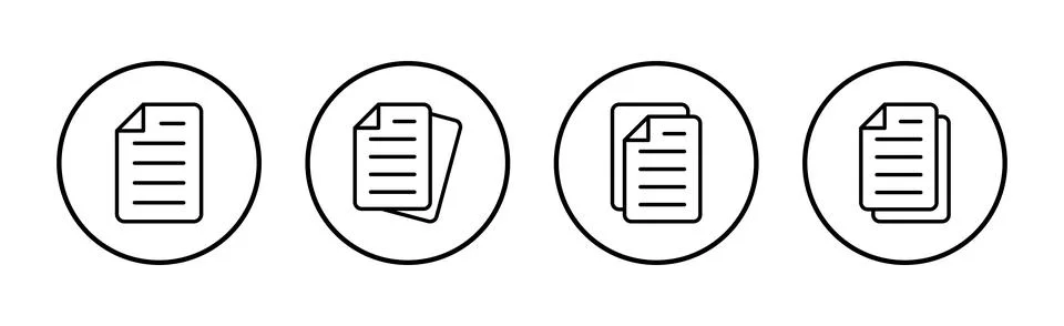 Document icon vector. Paper sign and symbol. File Icon イラスト素材
