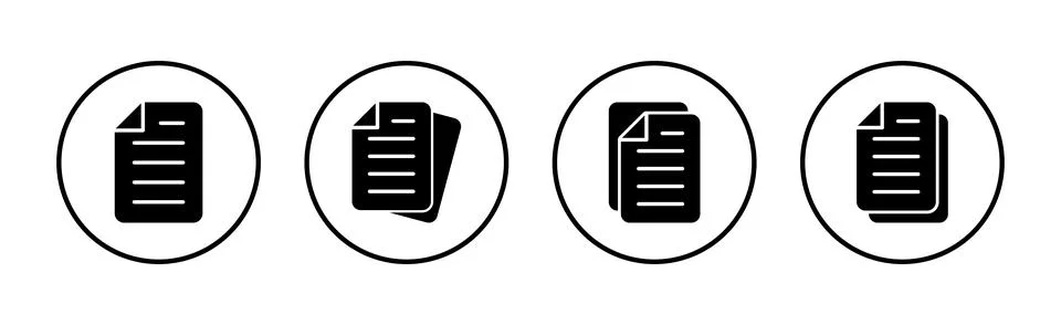 Document icon vector. Paper sign and symbol. File Icon Stock Illustration