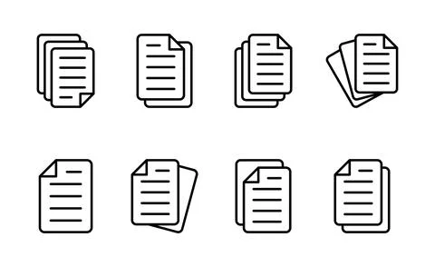 Document icon vector. Paper sign and symbol. File Icon Stock Illustration
