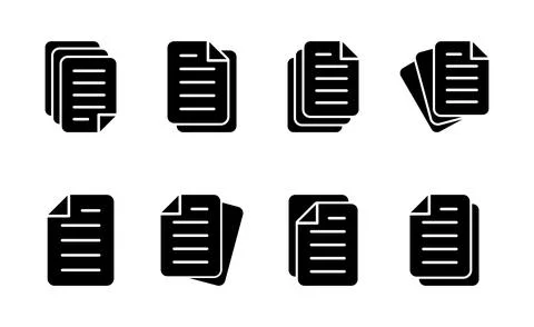 Document icon vector. Paper sign and symbol. File Icon Stock Illustration