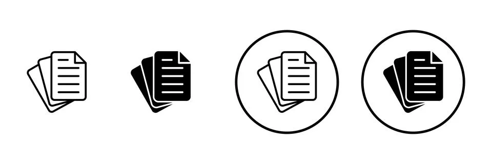 Document icon vector. Paper sign and symbol. File Icon Stock Illustration