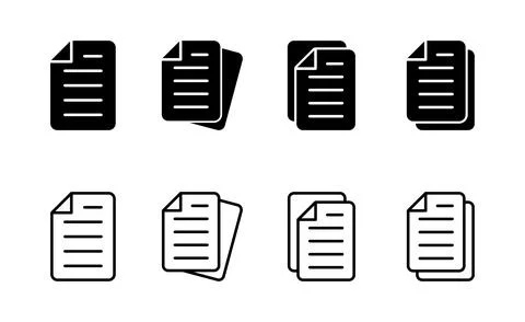 Document icon vector. Paper sign and symbol. File Icon Stock Illustration