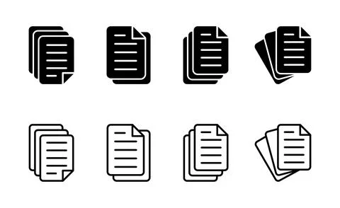 Document icon vector. Paper sign and symbol. File Icon Stock Illustration