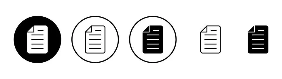 Document icon vector. Paper sign and symbol. File Icon Stock Illustration