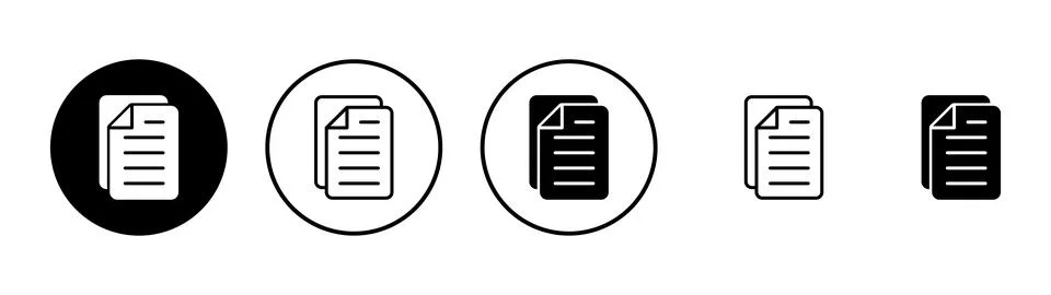Document icon vector. Paper sign and symbol. File Icon Stock Illustration