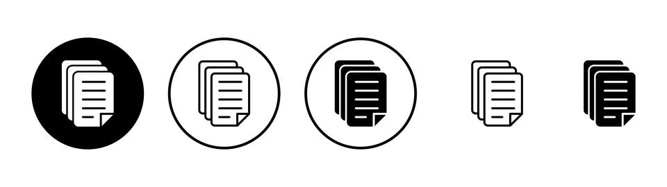 Document icon vector. Paper sign and symbol. File Icon Stock Illustration