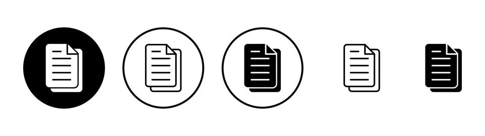 Document icon vector. Paper sign and symbol. File Icon 스톡 일러스트
