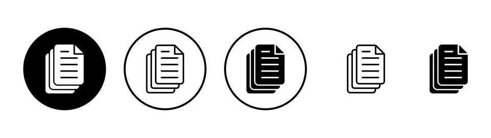 Document icon vector. Paper sign and symbol. File Icon Stock Illustration