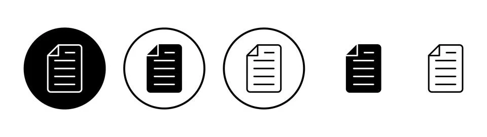 Document icon vector. Paper sign and symbol. File Icon Stock Illustration