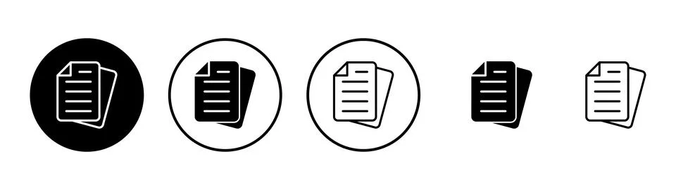 Document icon vector. Paper sign and symbol. File Icon 스톡 일러스트