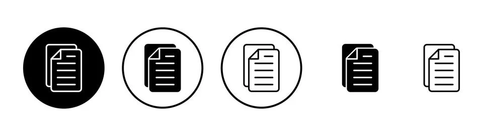 Document icon vector. Paper sign and symbol. File Icon Stock Illustration