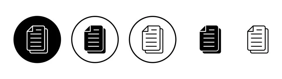 Document icon vector. Paper sign and symbol. File Icon Stock Illustration