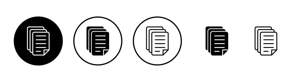 Document icon vector. Paper sign and symbol. File Icon Stock Illustration