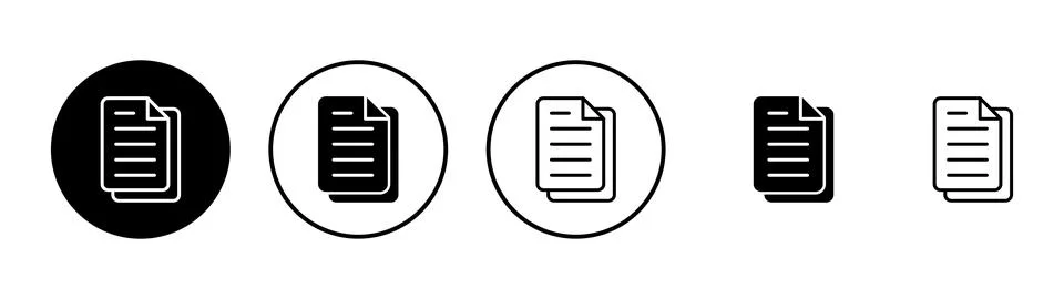 Document icon vector. Paper sign and symbol. File Icon 스톡 일러스트