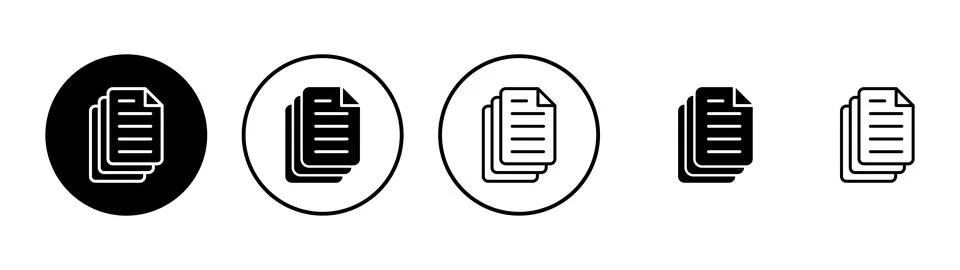Document icon vector. Paper sign and symbol. File Icon Stock Illustration