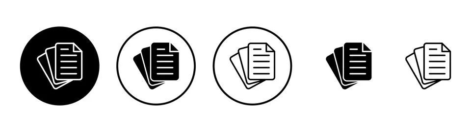Document icon vector. Paper sign and symbol. File Icon Stock Illustration
