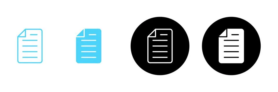 Document icon vector. Paper sign and symbol. File Icon 스톡 일러스트