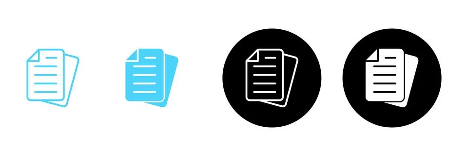 Document icon vector. Paper sign and symbol. File Icon 스톡 일러스트