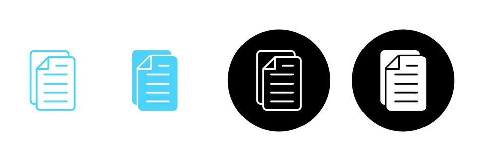 Document icon vector. Paper sign and symbol. File Icon Stock Illustration