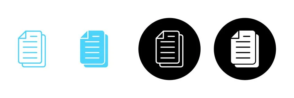 Document icon vector. Paper sign and symbol. File Icon Stock Illustration