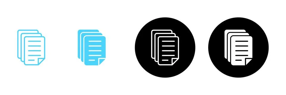 Document icon vector. Paper sign and symbol. File Icon Stock Illustration
