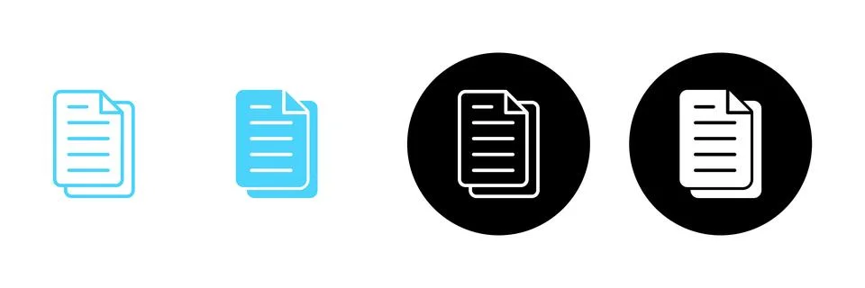 Document icon vector. Paper sign and symbol. File Icon Ilustración de archivo