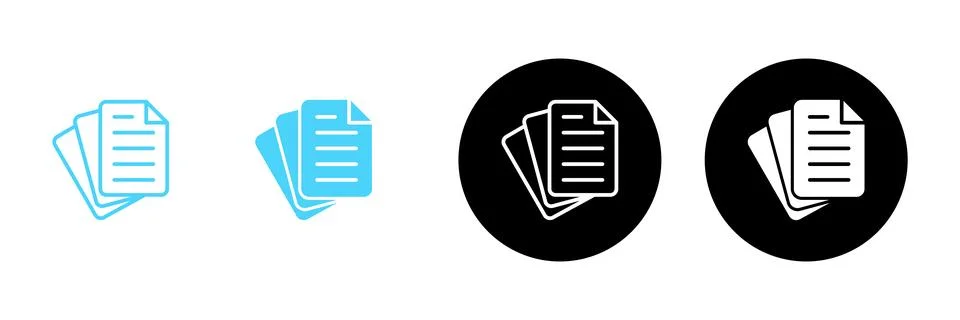Document icon vector. Paper sign and symbol. File Icon Stockillustratie