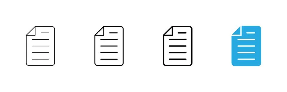 Document icon vector. Paper sign and symbol. File Icon Illustration