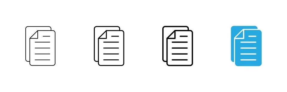 Document icon vector. Paper sign and symbol. File Icon 스톡 일러스트