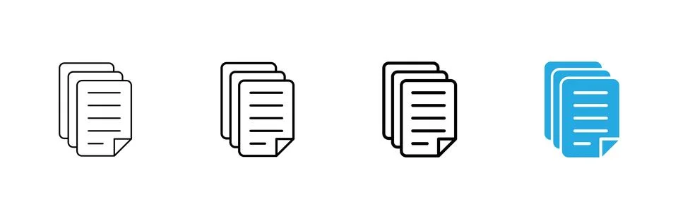 Document icon vector. Paper sign and symbol. File Icon 스톡 일러스트