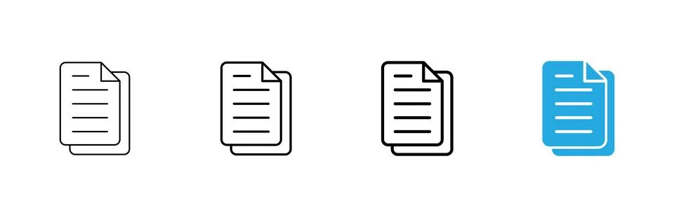 Document icon vector. Paper sign and symbol. File Icon Ilustración de archivo